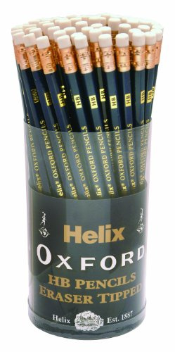 Helix Oxford Eraser Tipped HB Pencils (Pack of 72)