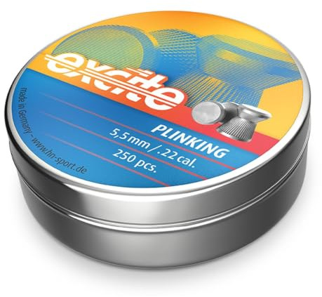 Haendler & Natermann H&N Excite Plinking Wadcutter Airgun Pellets .22 Caliber / 12.96 Grains (250 Count), Multicolor, PY-P-1180