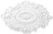 GRAND DECOR Stuckrosette R119, 75x50cm - Deckenrosette weiß, aus PU hartschaum, Zierelement, Stuck, Wanddeko Wohnzimmer Lampe Polyurethane Oval