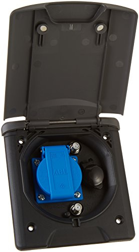 Fawo Universal Vorzeltsteckdose Schuko/12 V/Sat/TV dunkelgrau