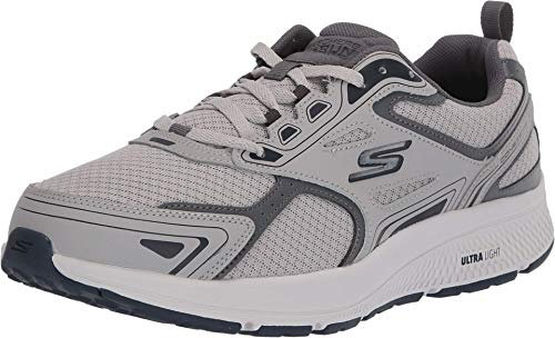 Skechers Herren Go Run Consistent Sneaker, Grau/Marineblau, 42.5 EU