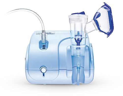 Flaem, Neb-Aid, Tragbares, Schnelles und Kompaktes Aerosolgerät für die Unteren Atemwege, Zertifiziertes Aerosolgerät für Erwachsene und Kinder mit Soft-Touch-Maske und Luftfilter, Made in Italy