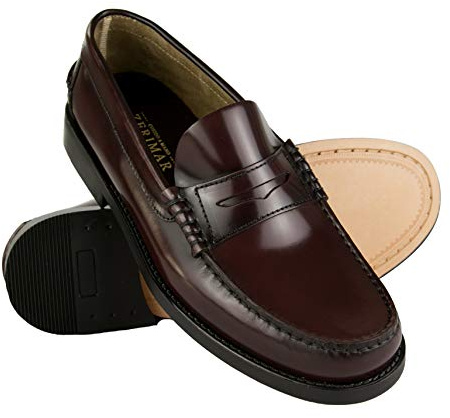 Zerimar Scarpe Uomo Eleganti in Cuoio | Mocassini Classici in Pelle | Fabbricato in Spagna