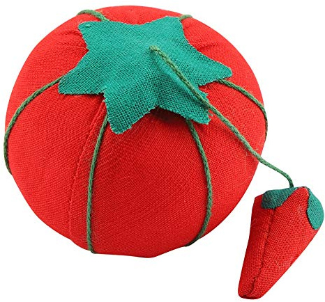 ANGGREK Coussin à épingles 10 * 5 * 5 2 Pièces/Ensemble Mignon Tomate Boule Forme Aiguille Coussin à épingles Porte-Coussin Accessoire de Couture