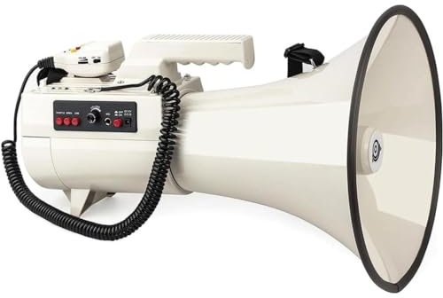 Megafon Megafone Bullhorn Megaphone 75w Bärbar SD-minneskortläsare Bullhorn-högtalare Med Inspelning Och Siren USB Flash Aux-ingång