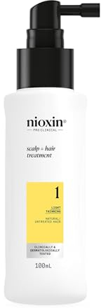 Nioxin Scalp + Hair System 1 Hair Thickening Treatment – Niacinamid Serum für unbehandeltes Haar. Beugt dünner werdendem Haar vor – mit Biotin & Koffein (100 ml)
