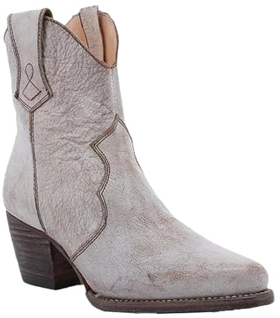 Generico Botines de mujer bajos, botines mujer invierno vintage elegantes, botines cómodos botines cortos clásicos botines mujer motorista suaves botas chelsea mujer, Color blanco., 37 EU