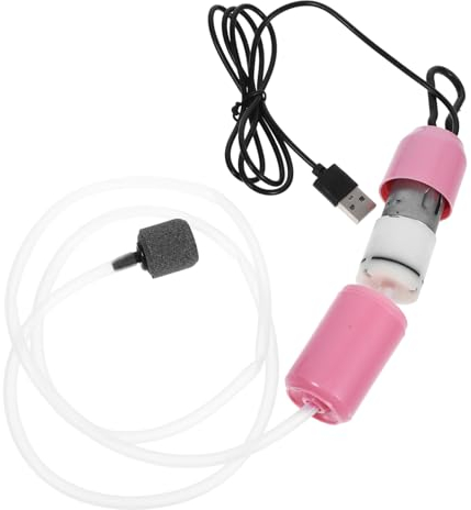 MILISTEN Ruhige Aquarium Sauerstoffpumpe Mini USB Luftpumpe Aquarium Belüfter Rückschlagventile