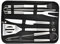 9 Pezzi Set Barbecue in Acciaio Inox - Kit Barbecue con Accessori Barbecue, Spatola, Pinza, Pennello, Spiedini per Giardino, Campeggio, Feste all'Aperto