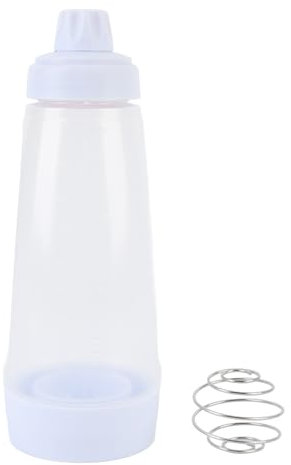 Vvikizy Dispensateur de Pâte à Crêpes, Bouteille de Distributeur de Mélangeur de Pâte à Crêpes avec Fouet en Fil à Billes, 1000 Ml Dispensateur de Pâte à Crêpes et Mélangeur