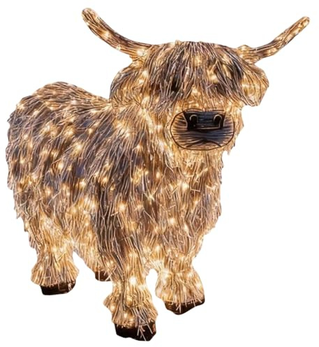 Genérico Figuras De Iluminadas,Figura 3D de Iluminada 28 cm de Altura - Decoración de Jardín | Decoración Premium para Jardín Granja Navidad Terraza Patio
