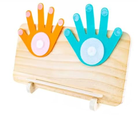 LLTCMYGS Juego de Manipulativos de Matemáticas Montessori, Tablero de Conteo Manual de Madera, Juguete Educativo Temprano para Trazado de Números