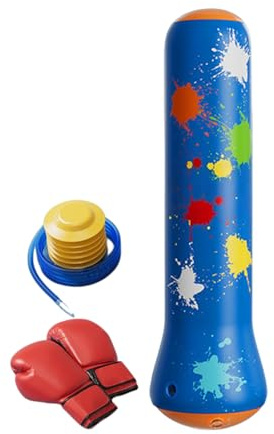de Boxeo Inflable – Equipo de Práctica de Artes Marciales para, Equipo de Entrenamiento de Golpe Suave, Juguete de Fitness Interior y Exterior, Ejercicio con Soporte