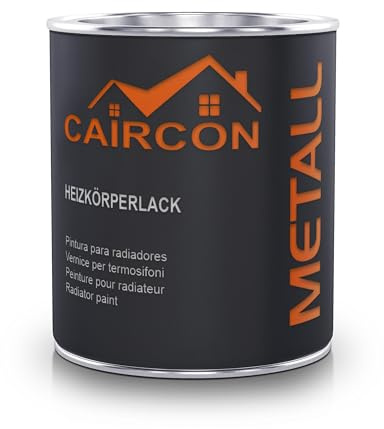 CAIRCON Heizkörperlack Metallschutzlack 3in1 – Heizkörperfarbe Grüngrau 750 ml