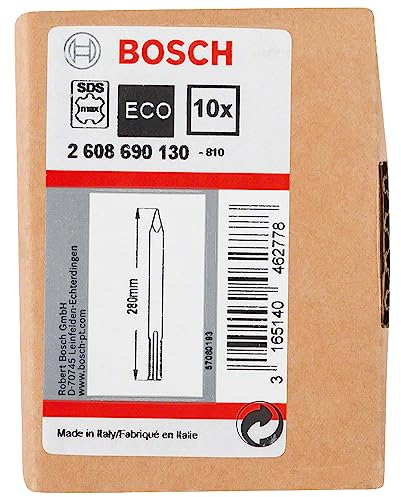 Bosch 10x PRO SDS max-4C Spitzmeißel-Set (für Beton, Ziegelstein, Ø mm, Professional Zubehör Bohrhammer, Abbruchhammer)