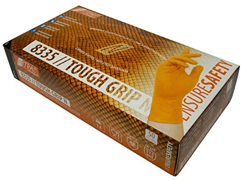 Nitras Einmalhandschuhe Nitril Tough Grip N 8335 puderfrei S-XXL, Box à 50 Stück, Größe:8 (M)