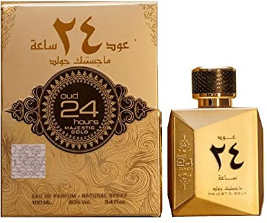 Oud 24 Hours Majestic Gold Edition Eau de Parfum für Damen und Herren, 100 ml, von Ard Al Zaafaran, bestes Parfüm, Geschenk