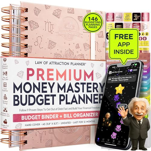 Budget Planner and Monthly Bill Organizer + Cash Envelope Buget Sytem | Finance Planner, Bill Payment Tracker & Money Saving with Productivity App | Money Mindset for Attracting Financial Abundance
