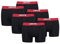 Levis Men SOLID Basic Boxer Brief ORG CO 6P, Farbe:Black/Red, Bekleidungsgröße:L