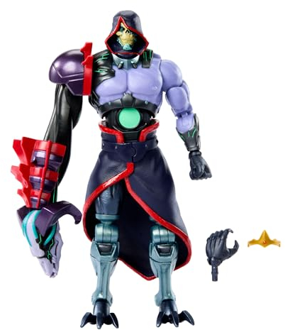 Masters of the Universe: Revolution Masterverse Skeletor Actionfigur, Sammelfigur mit 30 Bewegungspunkten und beweglichem Roboterarm, Motu-Spielzeug, HYC46