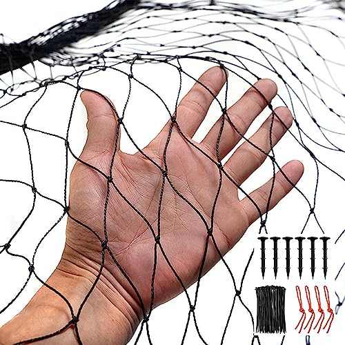 RATSTONE Filet Anti Oiseaux et Chats (7.5m x 7.5m) - Pour Arbres Fruitiers, 25mm, Extra Fort, Réutilisable