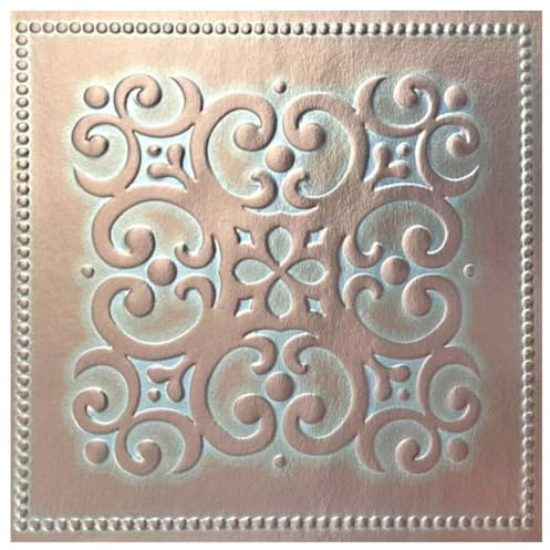 Main Street – 24-Pack of 8 x8 Peel and Stick Backsplash Wallpaper Tiles – Patina Copper Design – Removable Self Adhesive Wall Tile for Kitchen, Renter-Friendly for Your Home and DIY Projects