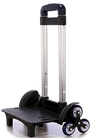 Zeizafa Backpack Trolley Foldable Trolley Cart 6 Wheels Rolling-Luggage Carts Aluminium Alloy Luggage Hand Cart for School Bags