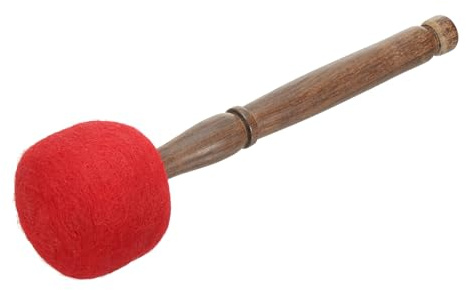 sourcing map Singing Bowl Mallet Strike 4.5x23CM Wool Red Sound Bowl Drum Stick for Meditation Yoga Relax