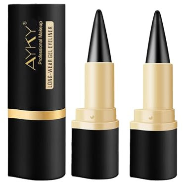 2 eyeliner gel impermeabile, eyeliner penna, gel eyeliner, ad asciugatura rapida, texture liscia e liscia, per un trucco ideale per gli occhi di tutti i giorni