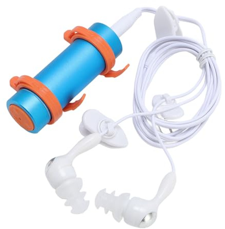 IPX8 Water Proof Mp3 -spelare, 8 GB Musikspelare med Vattentäta Hörlurar, Hifi Förlustfritt Ljud, Bärbar Undervattens Simning Mp3 -spelare för Dykning Surfing Löpning (Blå)