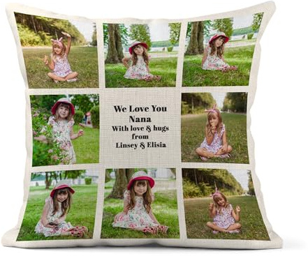 Print Maniacs Personalised Birthday Gifts for Women, Personalised Pillow Adults, Customised Pillows with Pictures, Customise Photo Pillow, Personalised Christmas Photo Gifts for Best Friends