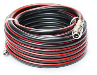 Tubo flessibile per aria compressa in PVC retinato Ø 8 x 13 mm lunghezza 10 mt con raccordi ad attacco rapido universale