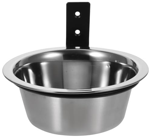 Toyvian Ciotola per Cani Rialzata in Metallo Inossidabile, Portaciotole da Muro, Superficie Liscia Anti-Traboccamento, Ciotola Acqua