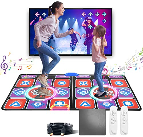 Tapis de Danse pour Enfants et Adultes – Tapis Musical avec 200 Jeux et 100 Chansons ; Tapis de Danse sans Fil Antidérapant pour Filles et Garçons, Récepteur sans Fil 2,4 GHz, Cadeau pour Filles