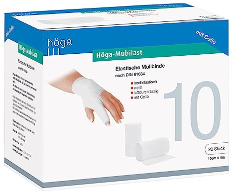 Höga höga-mubilast, Élastiques/bandes de fixation 10 cm x 4 m, de 20 pièces DIN 61634