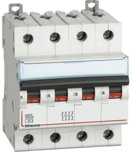 Bticino FN84C63 BTDIN60 Interruttore Magnetotermico Curva C, 4 Moduli, Antracite