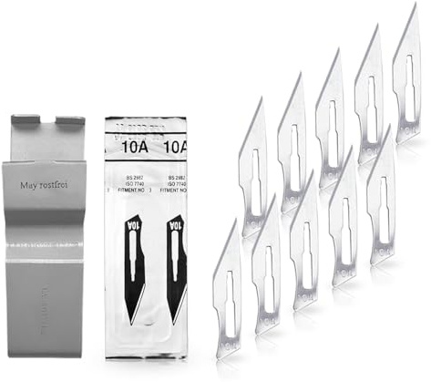 Lame di bisturi n° 10A - Sterili - Confezione da 10 unità - Made in Germany