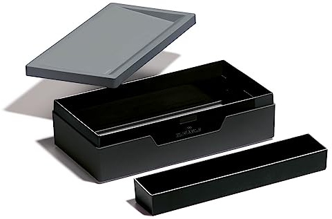 Durable 761258 VARICOLOR Job Case, Compact Case for Office Stationary with Removable Pen Tray, Charcoal