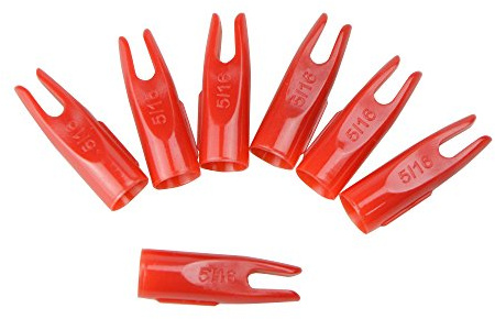 ZSHJG 50pcs Plastica Cocche della Freccia 5/16 Tiro con L'Arco Freccia Nock Cocca Cocche in Plastica Freccia Pin Nock dell'albero della Freccia (Rosso)