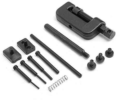 Rivettatrice per catena moto, 13 pezzi/set in lega di acciaio al cromo vanadio smontaggio splitter rivettatrice decatenatrice Rimuovi catena di distribuzione attrezzo per moto