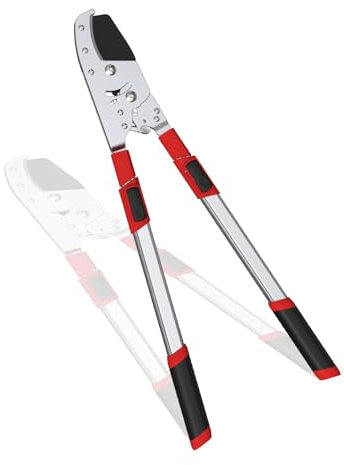 GARTOL Heavy-Duty Extendable Anvil Lopper 28~41 Telescopic Steel Tree Branch Cutter, Long Reach Tree Trimmer, Designed for Dry Wood, Double Ratcheting Mechanism, 6 Position Stops, Cuts Up 2''