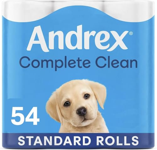 Andrex Toilet Roll - Classic Clean Toilet Paper, 54 Toilet Rolls