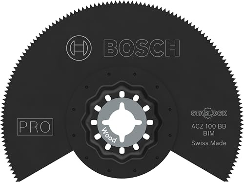 Bosch 10x PRO Multi Material ACZ 100 BB Blatt für Multifunktionswerkzeuge (für Kompaktlaminat-Vinyl, PVC, Holz mit Nägeln, Ø 100 mm, Professional Zubehör Multifunktionswerkzeug)