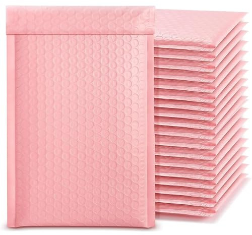 60PCS Self-Seal Bubble Mailers, Padded Envelopes, Poly Bubble Mailers, Postal Wrap Envelope for Shipping, Mailing, Packaging (13 X 18CM)