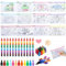 YeahBoom Taschen zum Bemalen für Kinder,12 Stück Stoffbeutel zum Bemalen für Kinder und 12 Stück Stapelbare Wachsmalstifte(12 Farben),DIY Kinder Stoffbeutel Set,DIY Graffiti Non-Woven Stoffbeutel