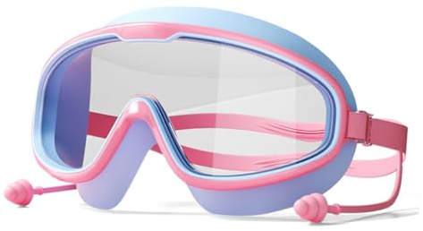 Gafas Piscina Niños, Gafas de Natación Niños con Gran Angulo de Visión,Anti-Vaho Anti-UV Sin Fugas,Gafas Buceo, Gafas de Nadar para Niños de 3 a 12 Años