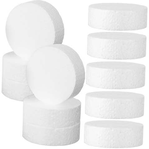 ULTECHNOVO 18 piezas Unidades Círculos de Espuma Redondos para Manualidades Molde para Tartas Discos Espuma Versátiles para Decoración Artesanía y Modelado Creativo