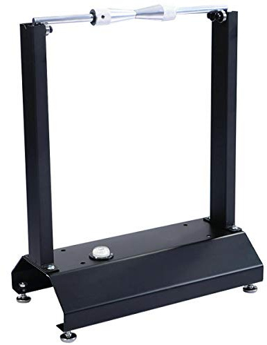 Goplus Motorcycle Bike Wheel Balancer, Rim Tire Balancing Spin Static Truing Stand w/Adjustable Centering Cones, Tire Balancer (16”×8.6”×20”)