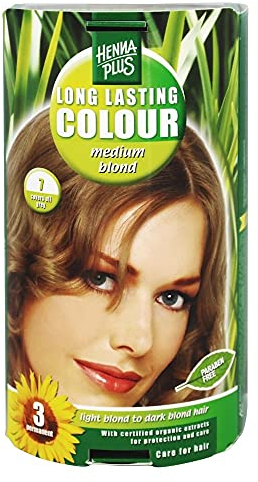Hennaplus long lasting colour, medium blonde 7, 100 ml