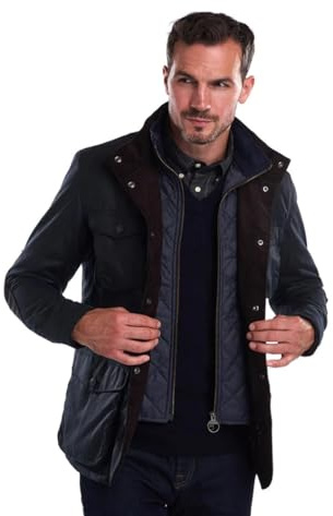 Barbour Ogston - Giacca cerata da uomo, taglia XXL, oliva, XXL